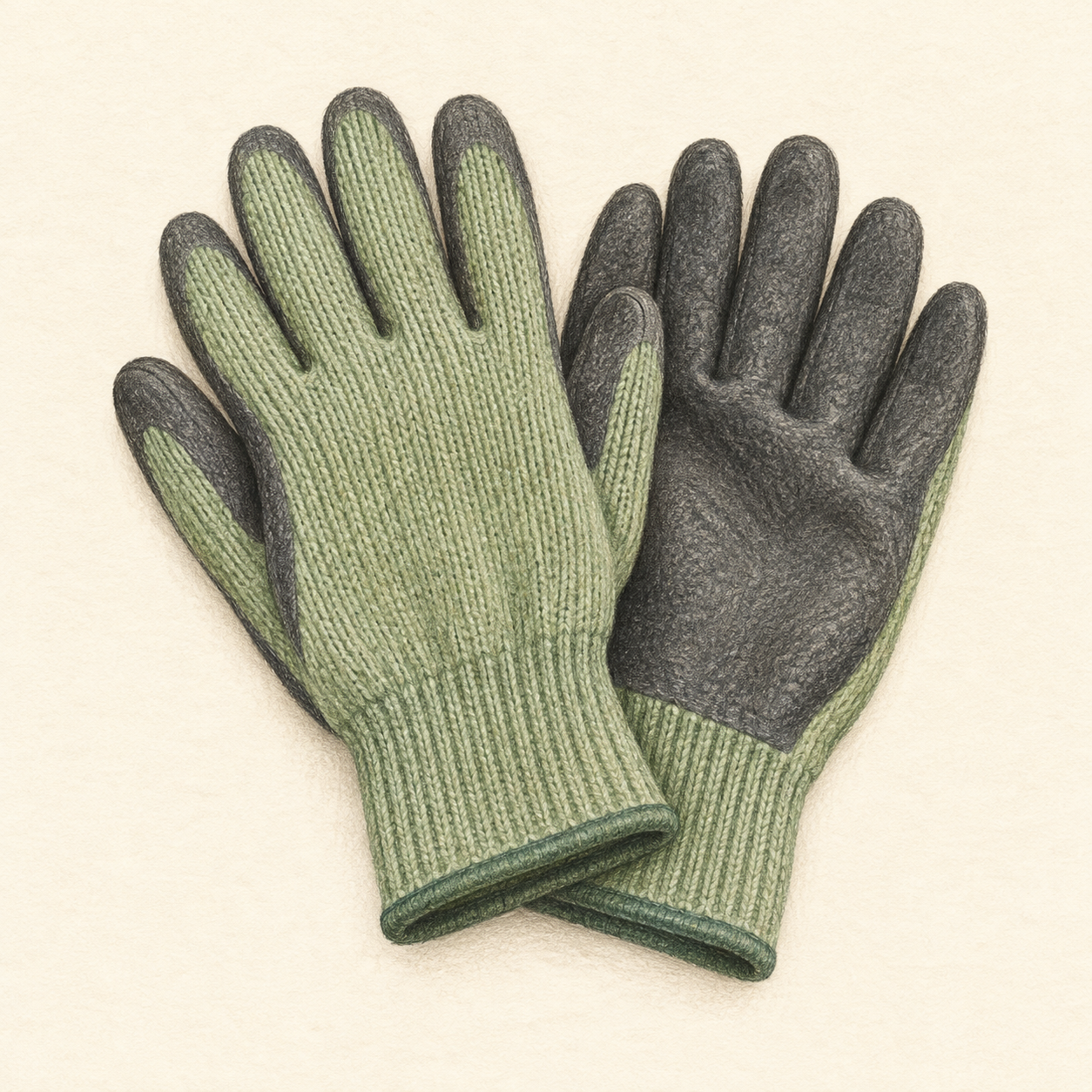 Original generic gardening gloves sketch; not an exact product model